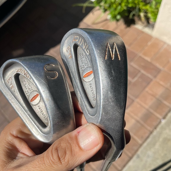 Ping eye wedge 2 pc set orange dot 
In right handed 
Steel shafts - Picture 3 of 7
